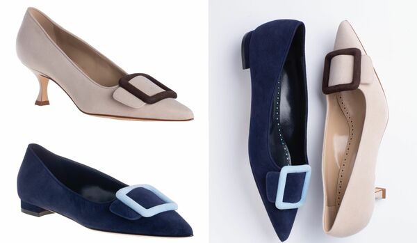 【日本限定】マノロ ブラニクのアイコンシューズ「メイセール」に新色が登場! モダンなバイカラーデザインをチェック