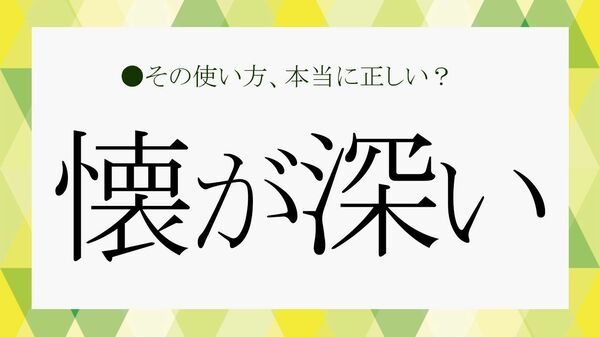 「懐が深い」の正しい意味、説明できますか？具体的な特徴、言い換え表現を簡単に解説！【大人の語彙力強化塾】
