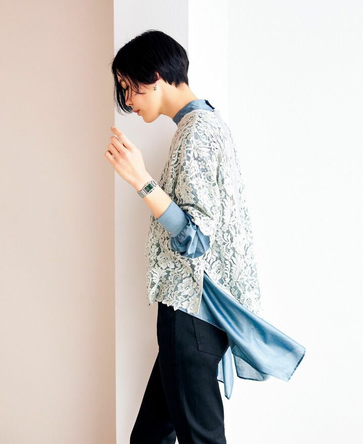 時計_2,パンツ_2,デニム_2,ブラウス_2,ピアス_2,大人コーデ_2,夏コーデ_2