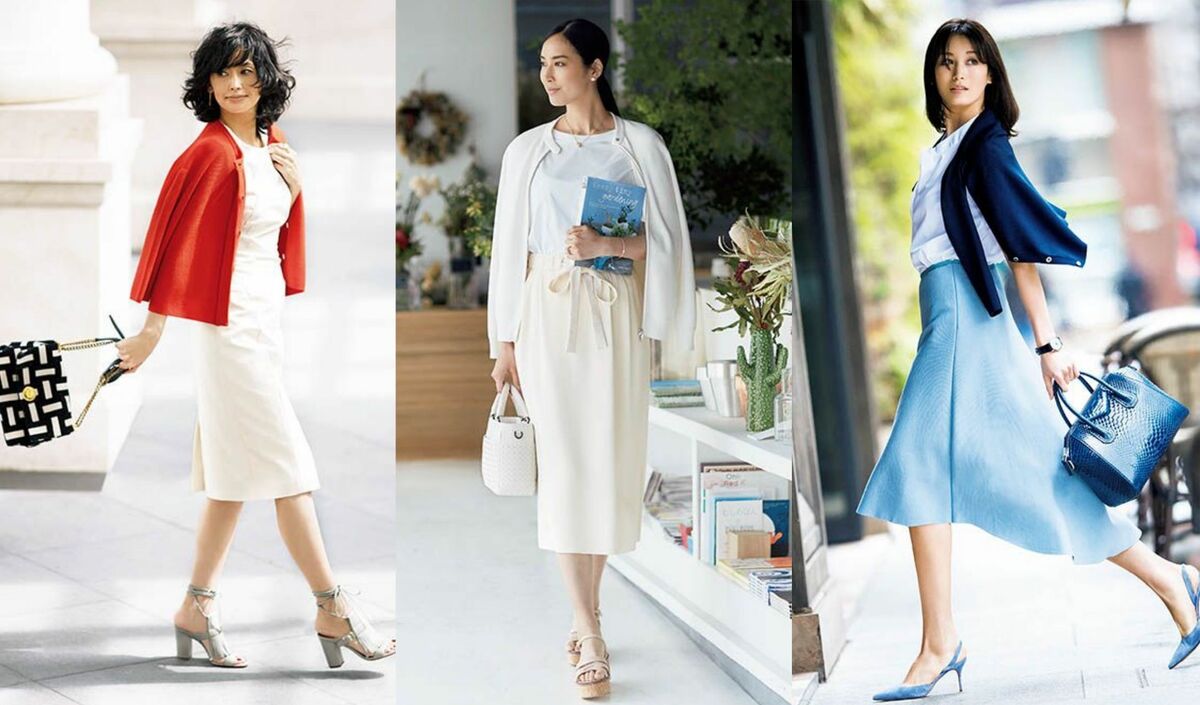 夏のカーディガンの肩掛けコーデ16選 レディース 大人の女性のためのカーディガンの肩掛けコーデ Precious Jp プレシャス